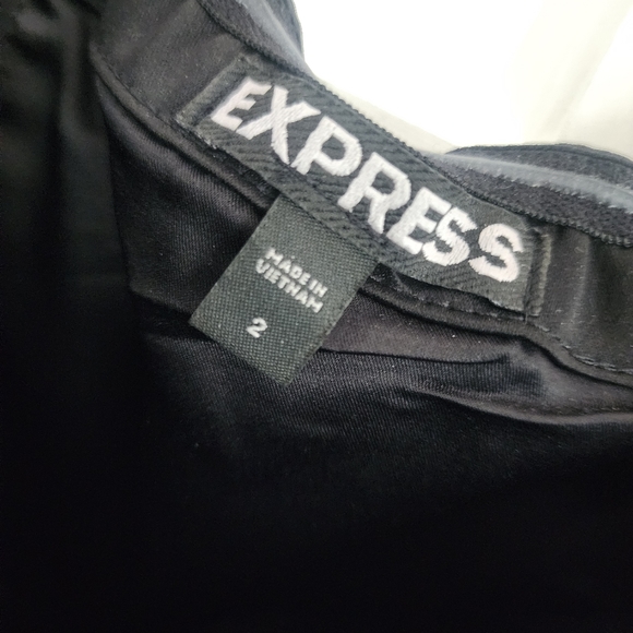 Express Strapless Satin Mini Dress - Picture 4 of 7